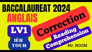 Bac 2024  Corrigé Épreuve Anglais LV1 Du 1èr Tour  Reading Comprehension [upl. by Diann444]