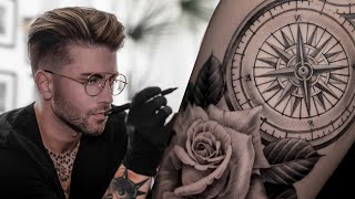 COMPASS TATTOO TIME LAPSE [upl. by Balling]