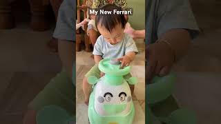 Ride on my Ferrari  Bina license ke ride  cutebaby ferrari cars [upl. by Raleigh]