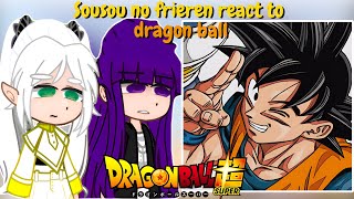 Sousou No Frieren React To Goku  Dragon ball  Gacha React [upl. by Sutelc]