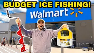 BUDGET Walmart ICE FISHING Challenge Catch Clean Cook on the ICE [upl. by Ajna]