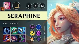 Seraphine Carry vs Ashe Godlike  EUW Master Patch 1419 [upl. by Oinafipe612]