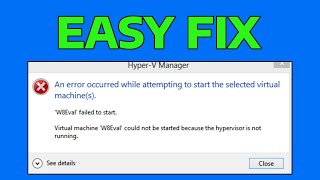 How To Fix Hypervisor is Not Running Error in Windows 11 [upl. by Towrey358]