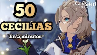 50 CECILIAS EN 5 MINUTOS  Genshin Impact [upl. by Ndnarb585]