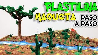 ✔️ COMO HACER UNA MAQUETA FRONTERAS NATURALES DE PLASTILINA PASO A PASO ✔️ MI MUNDO DE PLASTILINA [upl. by Lalittah501]