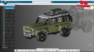 3D Experience  CATIA  exploded view Land Rover Defender Lego [upl. by Navonoj543]