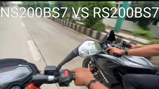 NS200 BS7 VS RS200 BS7 COMPARISON AND SPEED CHECK NS200BS7 blacksquad surat [upl. by Micaela628]