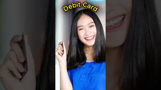 Debit card VS Credit card 💳 Easy understanding📇 trending foryou youtube youtubeshorts shorts [upl. by Manon]