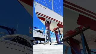 Aplicamos nuestro ANTIFOULING en un barco de regata  IMNASA [upl. by Adnuhsed]