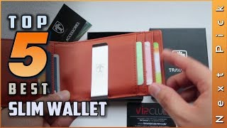 Top 5 Best Slim Wallet Review [upl. by Eibot]