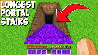 What is HIDDEN inside THE DEEPEST UNDERGROUND PORTAL STAIRS BASE in Minecraft THE LONGEST STAIRS [upl. by Retrop]