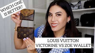 Louis Vuitton VICTORINE vs ZOE Wallet Review amp Comparison [upl. by Einnim]