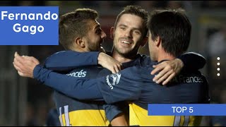 TOP 5 GOLES de Fernando Gago en Boca Juniors [upl. by Rehpotsirk588]