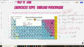 CHIMIE 1 مراجعة امتحان st sm biologie snv st ing gat geo   Tableau periodique [upl. by Annawt]