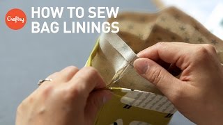 Bag Lining Sewing Techniques Dropin amp Turned Linings  Sewing Bags Tutorial with Lisa Lam [upl. by Aznofla37]