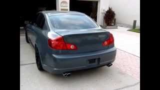 G35 Sedan Quad Exhaust  Custom Tru Dual System [upl. by Hettie768]