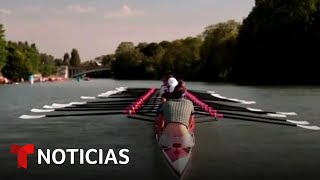 Alistan bote de remos más grande del mundo para los Juegos Olímpicos París 2024  Noticias Telemundo [upl. by Cruickshank215]