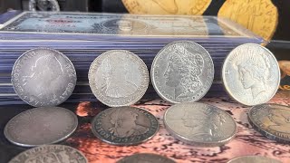 Colección de 4 Reales y otras monedas de plata… [upl. by Alekat]