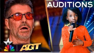 Golden buzzer 8yearold the cutest Neilla enjoys her Audition  AGT 2024 viral nbc [upl. by Inilahs725]