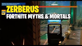 Füge Zerberus Schaden zu  Torwächter Schrotflinte  Fortnite Myths and Mortals Auftrag [upl. by Lledo118]