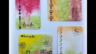 Make you own mixed media journal cards using Gelatos® and Stampers Big Brush Pens [upl. by Niki]