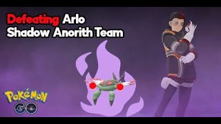 Defeating Team Go Rocket Leader Arlo Shadow Anorith Team in Pokémon Go2024 [upl. by Amandie]