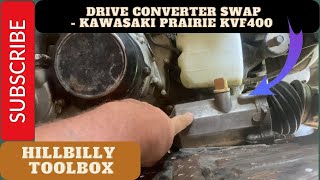 How to swap a drive converter  middrive on a Kawasaki Prairie KVF400 atv [upl. by Dovev]