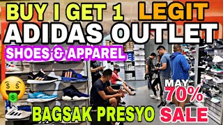 ADIDAS OUTLET LEGIT DI PAPATALO BUY 1 GET 1 at 70 PA SULIT SUBRAADIDAS MARIKINA RIVERBANK [upl. by Kamila175]