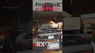 Barn Find FD RX 7 Gets First Wash in 23 Years  8800 Miles  Satisfying Restoration [upl. by Ydnis]