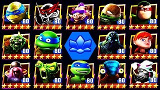 TMNT Legends  All Max Level 80 Spirit Class Characters [upl. by Sutit8]