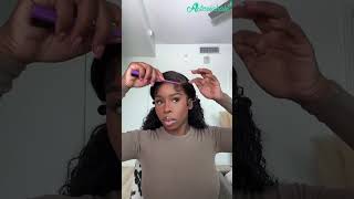 Killed it again👍👍👍 curlyhair wigshair hairstyle hairtutorial [upl. by Medeah]