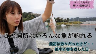 ここはいろんな魚が釣れる！ひとり女釣り部開始早々散々だったw【岩手県大槌町】 [upl. by Ennalorac]