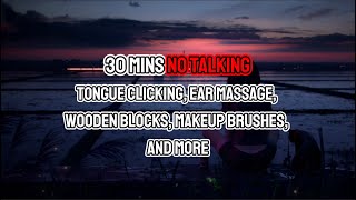 ASMRNo talking Ear triggers ✦ Tongue clicking ear massagewooden blocksand more✦ HiRes Audio [upl. by Mathur241]