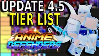 Update 45 Tier List  Anime Defenders [upl. by Drisko326]