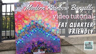 Fast amp Easy Modern Rainbow Bargello Quilt Tutorial and Pattern with No Neutral Fabrics [upl. by Abigael]