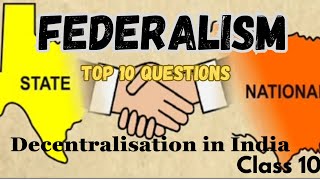 Lecture2 Federalism Decentralisation in India Most important Questions [upl. by Arvin979]