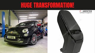 ARMSTER aftermarket armrest INSTALL  FiatAbarth 500 [upl. by Nyltyak]