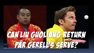 Rio 2016 Liu Guoliang vs Pär Gerell serving clash [upl. by Alios]