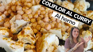 Coliflor y garbanzos al curry en el horno en 50 minutos  Recetas fáciles [upl. by Bozovich]