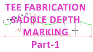 PipingTee fabricationsaddle depthbranch hole marking and calculation formula part 1 [upl. by Yatnuhs588]