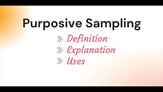 purposive sampling [upl. by Ryan]