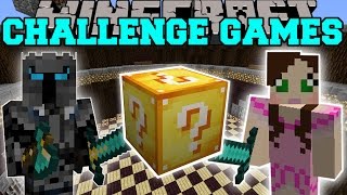 Minecraft PAT VS JEN CHALLENGE GAMES  Lucky Block Mod  Modded MiniGame [upl. by Tolley]