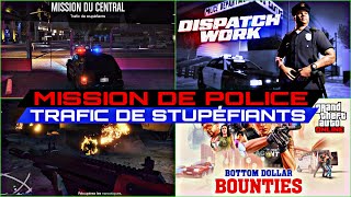 DLC MISSION DE POLICE 1  TRAFIC DE STUPÉFIANTS sur GTA ONLINE BOTTOM DOLLAR BOUNTIES [upl. by Aissatan]