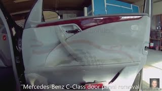 MercedesBenz CClass W203 2000–2007 door panel removal [upl. by Killam]