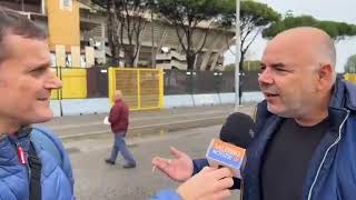 Salernitana  Spezia nel prepartita il ritornello granata del super tifoso di San Marzano sul Sarno [upl. by Enitsej]