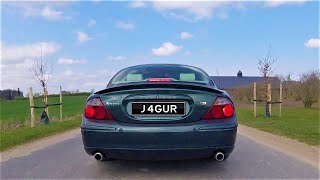 Jaguar SType R 42 V8 Cold Start  Revs [upl. by Yenobe]