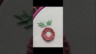 Cast on stitch Brazilian embroidery flowers 💐embroidery stitchflower [upl. by Rehpotsrhc]