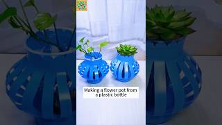 Shorts Making a flower pot from a plastic bottle [upl. by Aniweta]