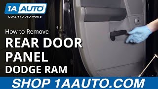 How to Remove Rear Door Panel 0208 Dodge Ram [upl. by Rakso]