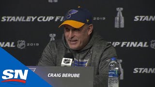 Craig Berubes Theory On Why Blues Are So Good On The Road  Stanley Cup Final Game 5 Preview [upl. by Kcajyllib447]